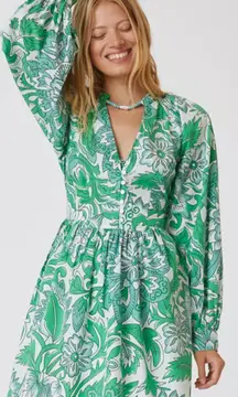 Anthropologie NWT Let Me Be Forever That Girl Tunic Dress M Green Floral