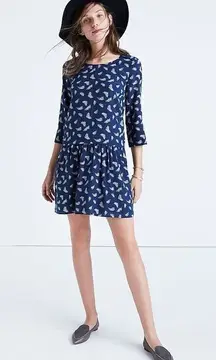 ✨Madewell et Sézane® Silk Anna Drop-Waist Dress in Leaf Print✨