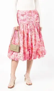 Ulla Johnson Roselani ruched floral-print skirt‎