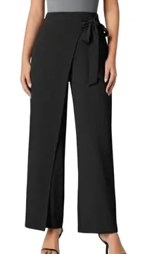 Halara High Waisted Tie Side Wrap Pants – Black – Petite XL Versatile