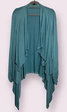 Saks Fifth Avenue Teal Blue Open Cardigan XL