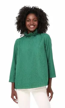 Tuckernuck Green Faye Tie Back Blouse Shirt Top size Medium