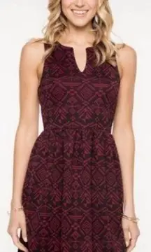 Everly Aztec V-Neck A-line Dress Small