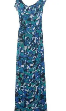 XXI Women's Strapless Artsy-Print Beachy Maxi Dress Size Large Vacation Party