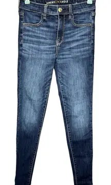 America Eagle Hi-Rise Dark‎ blue Jegging Size 6 long