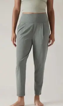Athleta Elation Pants Heather Green Athleisure Pull On Women's Size Large