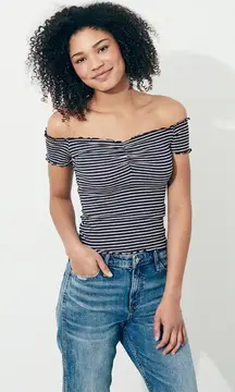 Striped Off the Shoulder Top