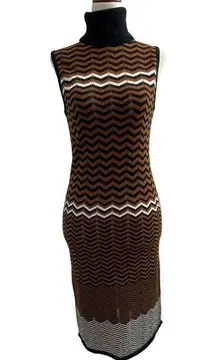 Bar III Women Size Medium Turtleneck Knit Bodycon Fitted Dress (6-744)