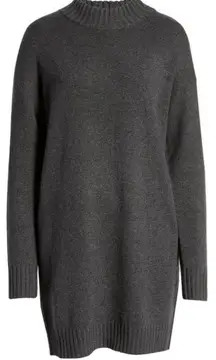 [BP.] Charcoal Gray Mock Neck Long Sleeve Sweater Dress NWT Size Large L