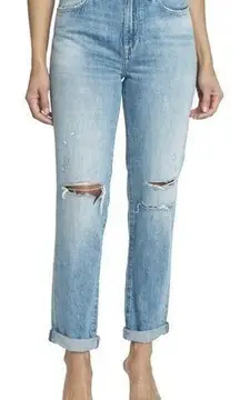 NWT Pistola Presley High Rise Relaxed Roller Jeans Distressed Knees Bayview 26