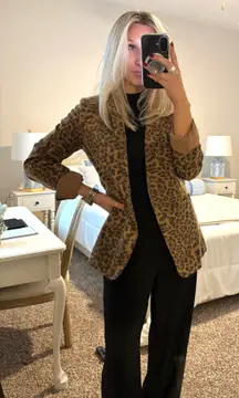 Leopard Print Blazer