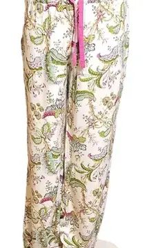 Cynthia Rowley Women’s Sz S Multi Floral Pajama Lounge Pants Drawstring Luxury