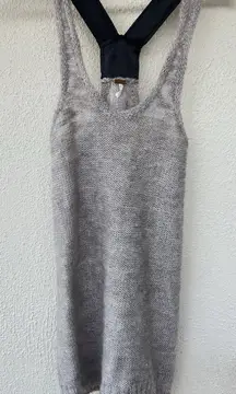 Free People Sequin Wool Blend Knit Tank Mini Dress Racerback Slouchy Y2K Party