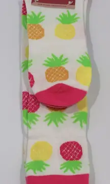 Pineapple Colorful Knee High Socks 5-9 New Preppy Vibrant Resort