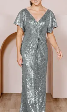 Revelry Dresses Revelry Gwen Sequin Dress in Silver