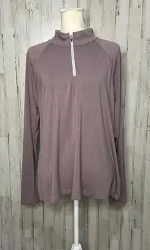 Free Fly Women's‎ XL Purple Long Sleeve 1/4 Zip Pullover Casual Top