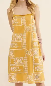 Anthropologie Mustard Sibyl Embroidered Mini Dress Sz 4 Womens‎