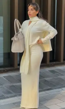 MESHKI Elise Knit Maxi Skirt