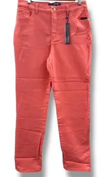 Gloria Vanderbilt NWT Amanda Coral High Rise Tapered‎ Jeans Women’s Size 10