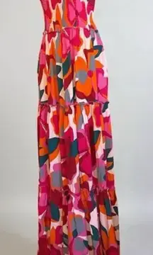 Abel the Label Anthropologie Floral Dress Maxi Strapless 