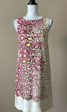 RED VALENTINO | Silk Animal Print Sheath Dress Sz 4