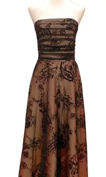 Vintage McClintock Formal Dress Medium Strapless Gown RARE Y2K does 50s Holiday