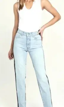 Revice Women's Harlow Straight Jeans Size 26 Two-Tone Denim
