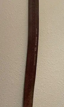 Vintage Fossil cowhide brown leather belt 34”