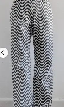 The Ragged Priest Wave Print Dad Jeans