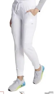 Dickies medical EDS Essentials contemporary white jogger scrubs pants si…