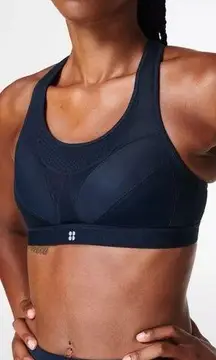 SWEATY BETTY ULTRA RUN HIGH SUPPORT SPORTS BRA IN NAVY 36E