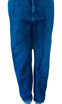 Vintage  High Rise Mom Jeans Elastic Waist Medium Wash Tapered Jeans 28