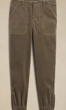 Banana Republic Corduroy Cargo Pants Jogger Ankle Zip Women 10S Workwear