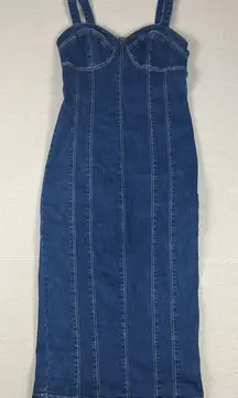 Vici Classic Blue Denim Bustier Dress
Size: Medium