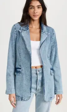 NWT Bibi Boutique Denim Jean Oversized Blazer Jacket