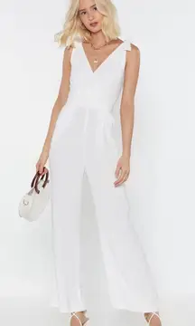 Nasty Gal Cut To The Lace Wide Leg Jumpsuit