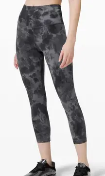 LULULEMON Align Crop 21” Diamond Dye  Pitch‎ Grey Graphite Grey Size 12