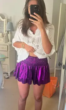 Queen of Sparkle Purple Swing Shorts