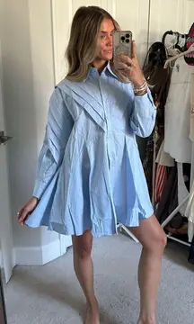 Bohme long sleeve button down mini dress
