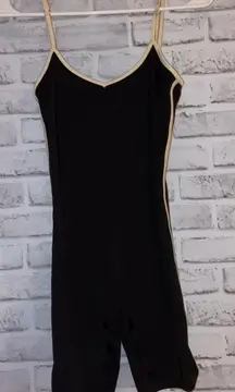 Adika Black open Back Athletic Romper 