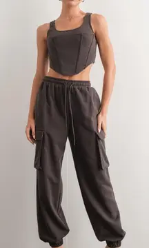 Isabelle’s Cabinet Pretty Garbage Cropped Corset & Jogger Set