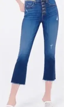 Veronica Beard Carolyn‎ 10" Baby Boot Jeans Allure Wash Stripe Size 24