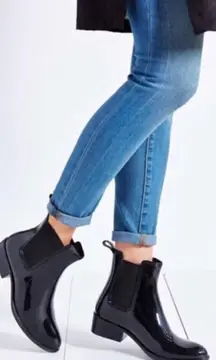 Sam Edelman Glossy Black Tinsley Rubber Rain Boot - Size 9