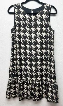 J.Crew  100% Silk Houndstooth Elegant Wedding Guest Party Cocktail Event Dress 6