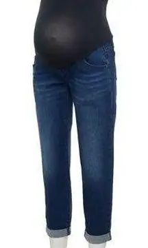 Maternity a-glow crop jeans dark wash size small