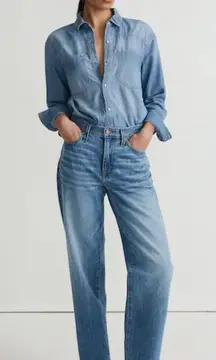 MADEWELL The Slouchy Boyjean in Rosewell Wash Relaxed Boyfriend Denim Size 29