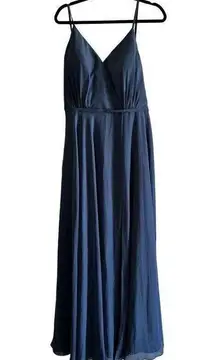 NWT JJ’s House A-line V-Neck Floor-Length Chiffon Bridesmaid Dress Size 14