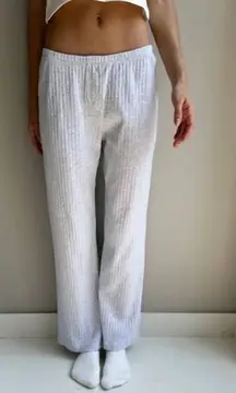 Brandy Melville Grey Eyelet Pants