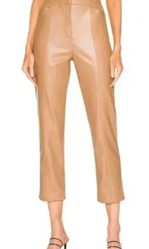 #138 RACHEL ZOE leather high waist trousers