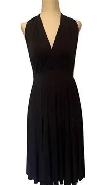 ELAN Strappy Halter Dress Size One Size Black Wide Sash Strap Multi Style LBD